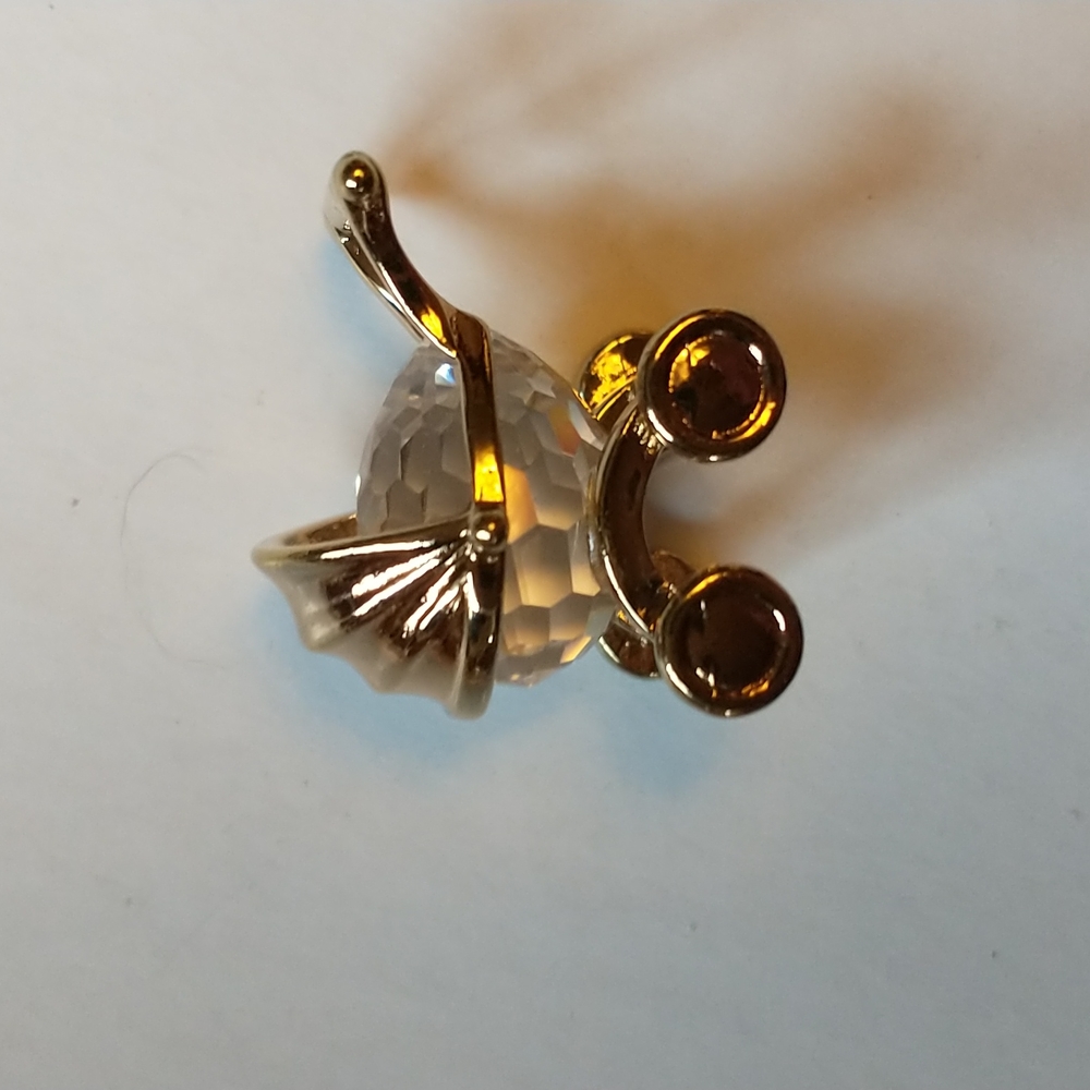 Baby carriage Australian crystal.  Baby shower gifts.